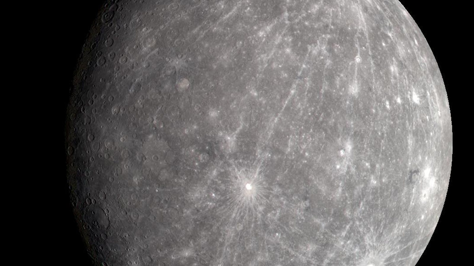 Mercúrio em cores reais, fotografado pela sonda Messenger da NASA
